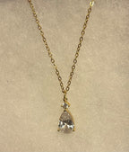 Elegant Teardrop Pendant Necklace-18” Tarnish Resistant Stainless Steel ChainSteel|3878