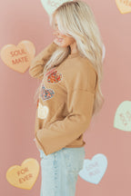 Heart Stitch Mineral Wash Sweatshirt|1806