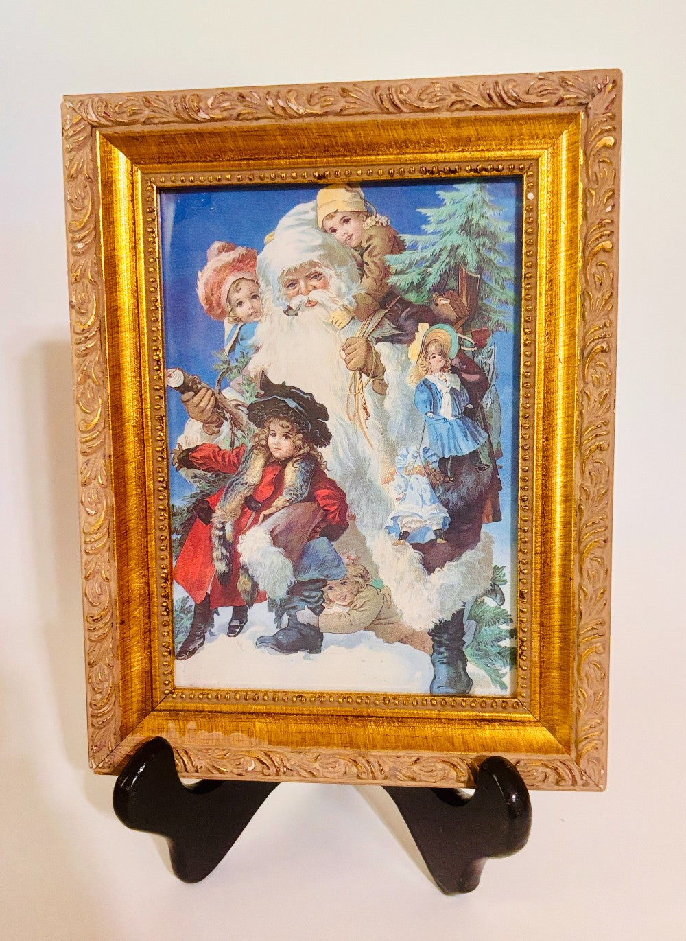 Santa with Children Framed Art 7x9|3412