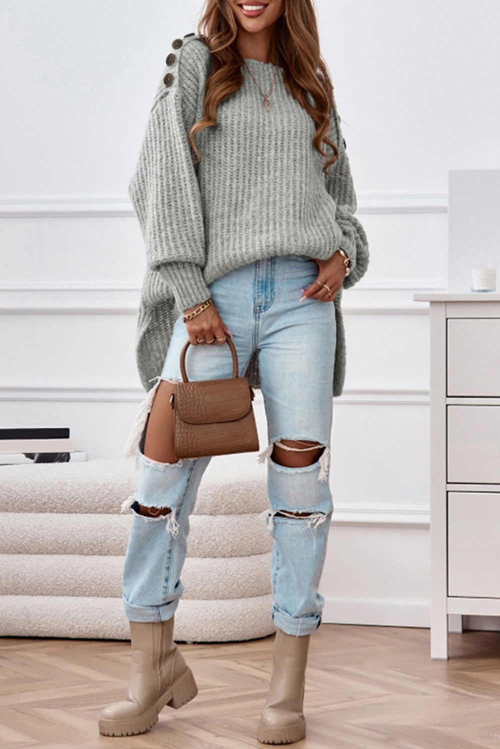 Oversized Gray Knit|2023