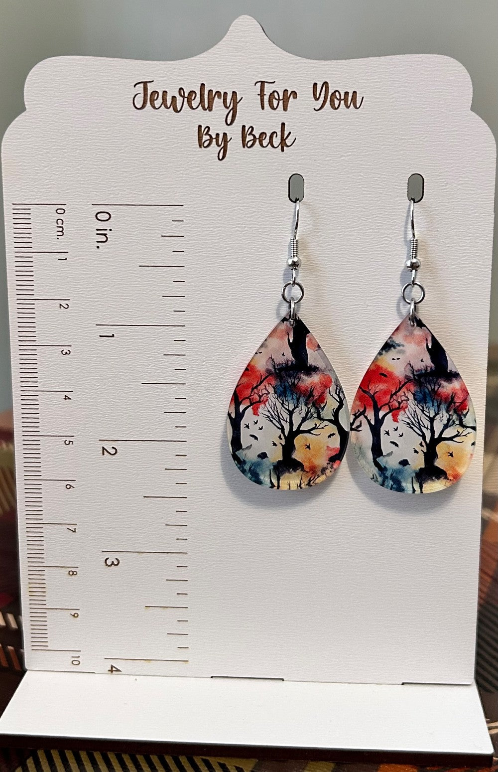 Watercolor Forest Earrings-Hypoallergenic and Nickel Free|3747