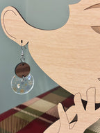 Tiny Angels and Snowflakes Crescent Dangle Earrings-Hypoallergenic and Nickel Free|3975