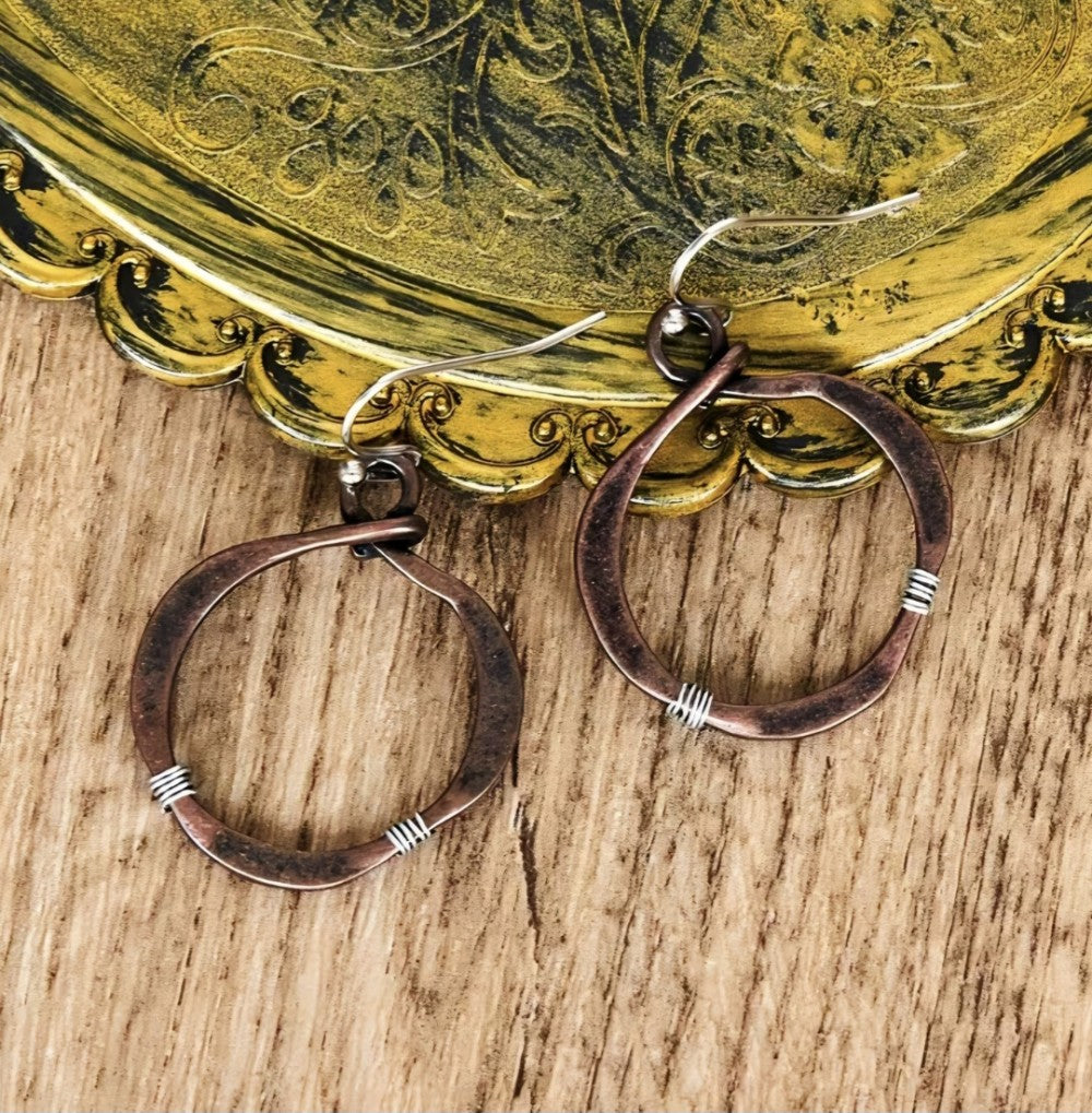 Bronze Circular Earrings|2864