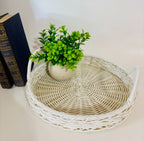 White Round Basket Tray SDH|3054
