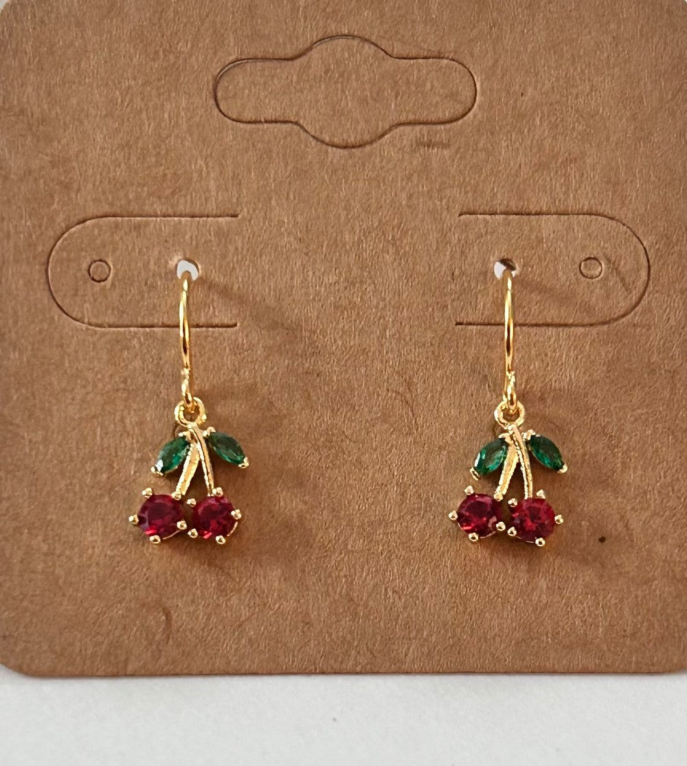 Sweet Petite Cherry Earnings-Hypoallergenic and Nickel Free|3262