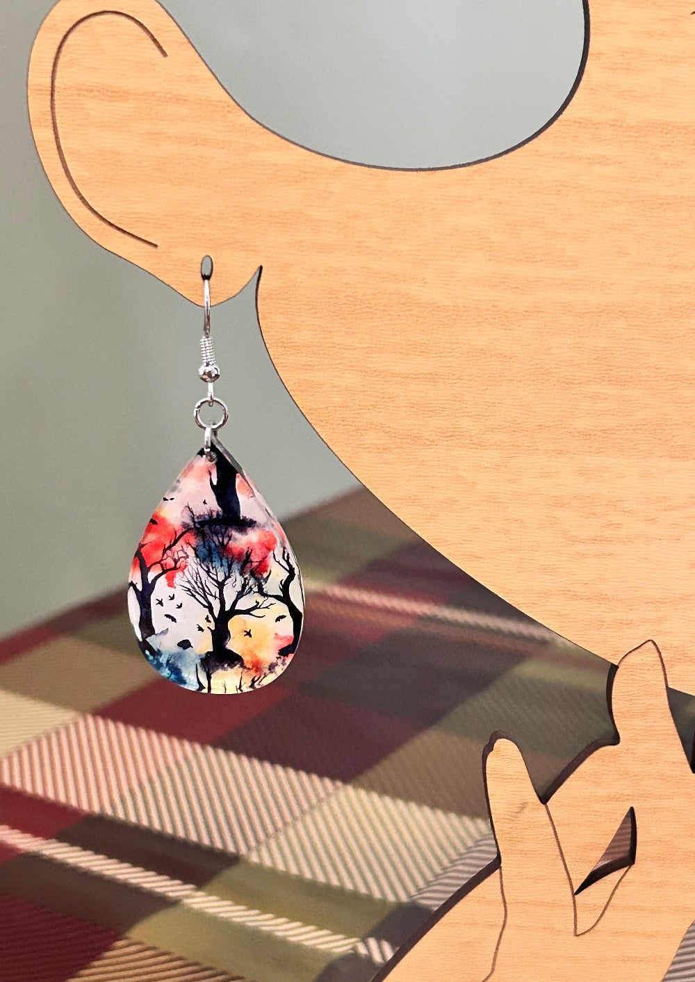 Watercolor Forest Earrings-Hypoallergenic and Nickel Free|3745