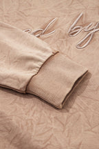 Letter Embroidery Mineral Wash Sweatshirt|1835