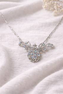 Blue Butterfly Pendant Necklace - DBC|2340