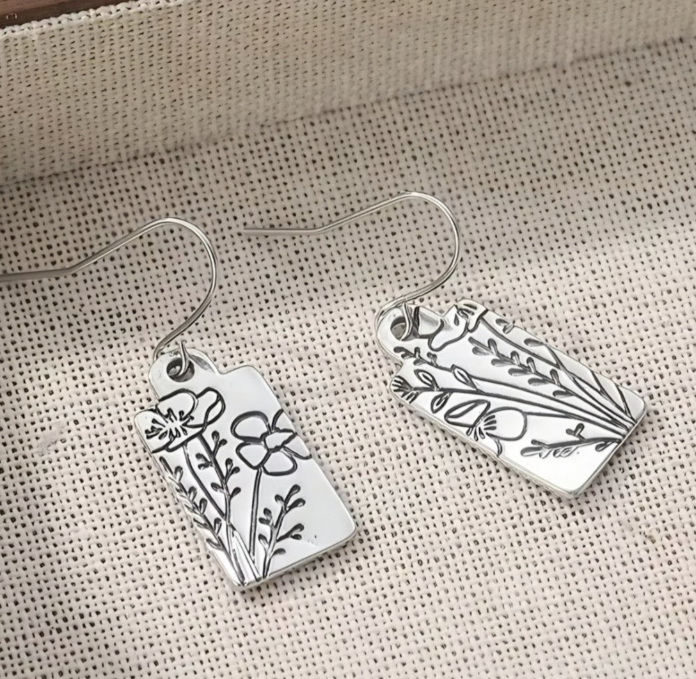Bohemian Hand Stamped Earrings|2879