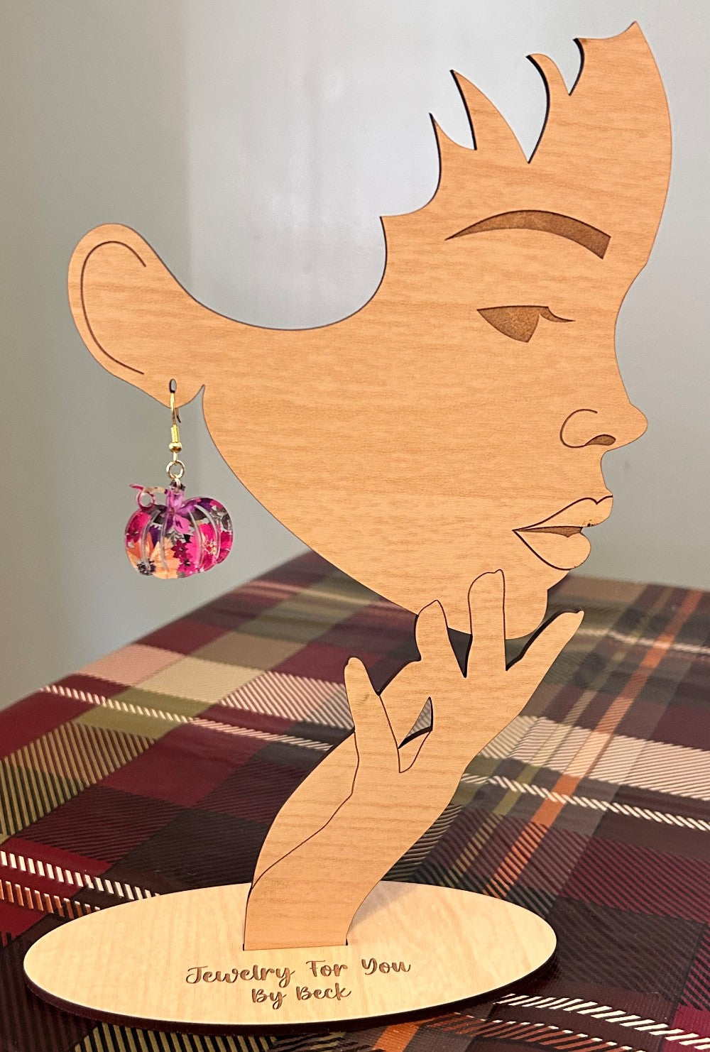 Floral Pumpkins in Plums , Purples, and Mustard -Dangle Earrings-Hypoallergenic and Nickel Free|3731