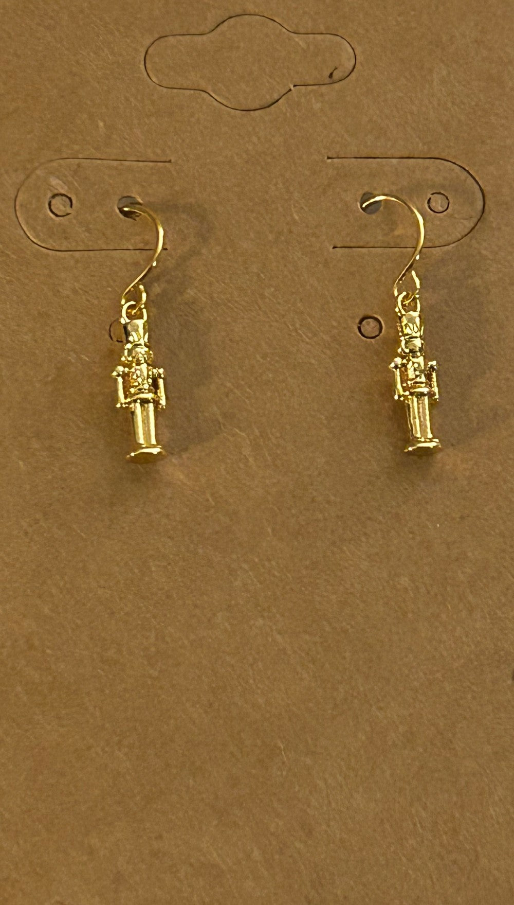 Tiny Gold Tone Nutcracker Earrings ~ Hypoallergenic and Nickel Free|1543