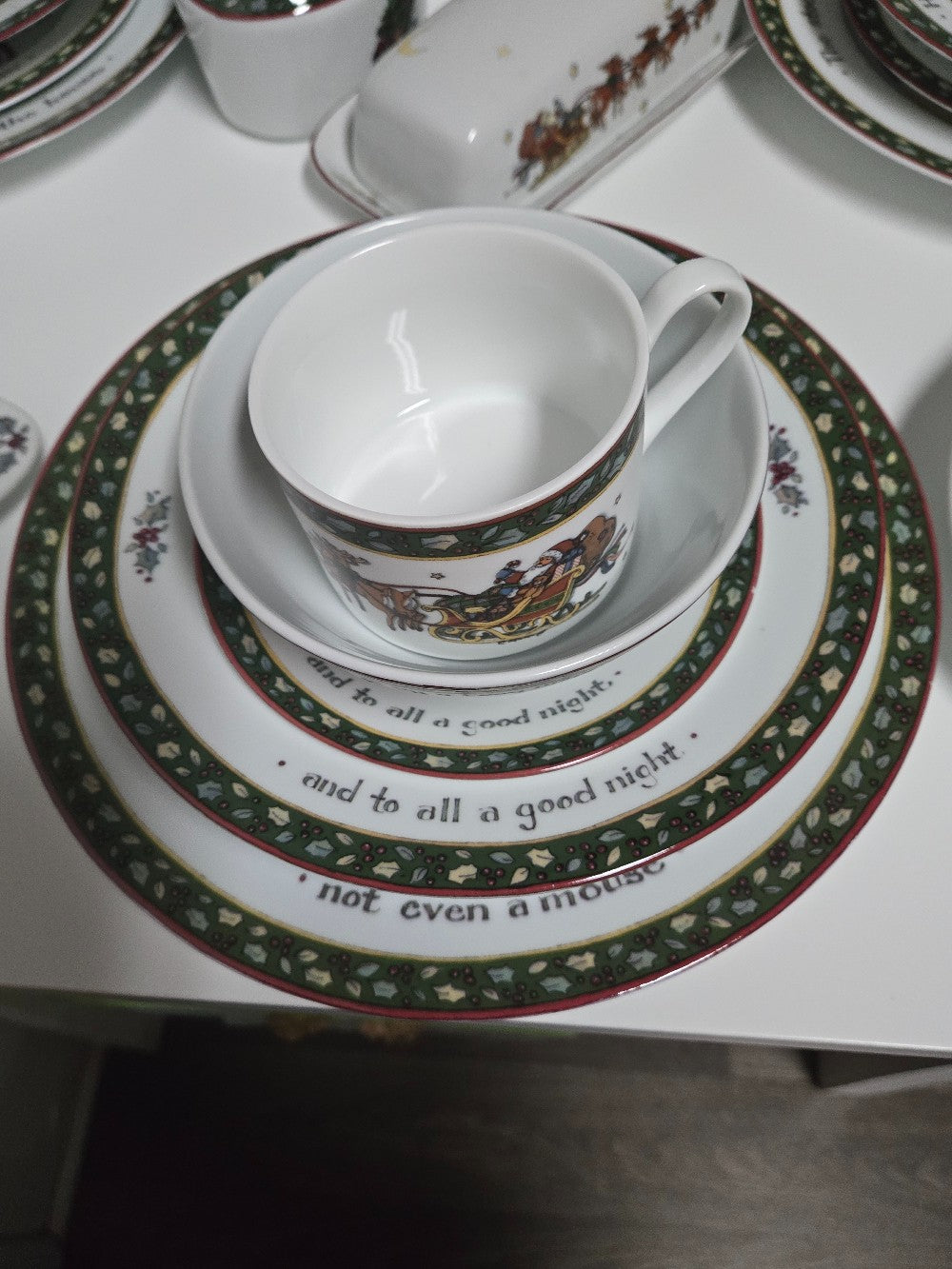 TWAS THE NIGHT BEFORE CHRISTMAS CHINA SET|1576