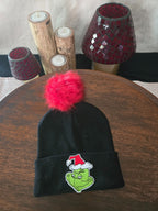 GRINCH BEANIE HAT WITH POMPOM|688