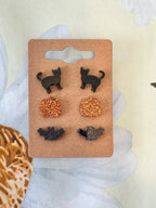 Halloween/Fall Stud Earring Three Pack-Hypoallergenic and Nickel Free|3655