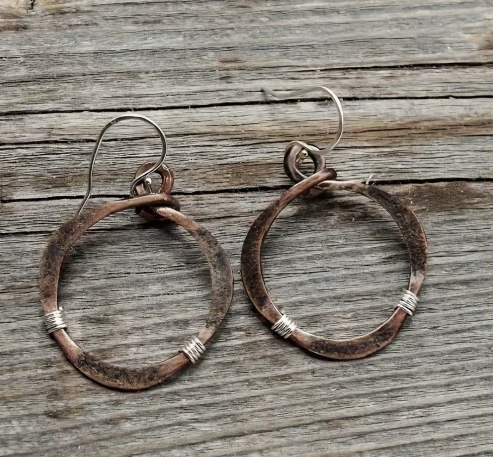 Bronze Circular Earrings|2862