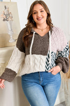 Knotted Back Patchwork Sweater|1812
