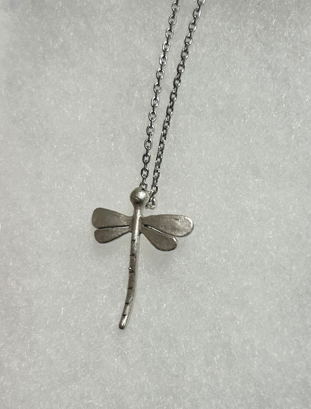 Dragonfly Pendant Necklace-Silver Tone 18” Tarnish Resistant Stainless Steel Chain|3983