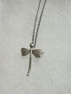 Dragonfly Pendant Necklace-Silver Tone 18” Tarnish Resistant Stainless Steel Chain|3983