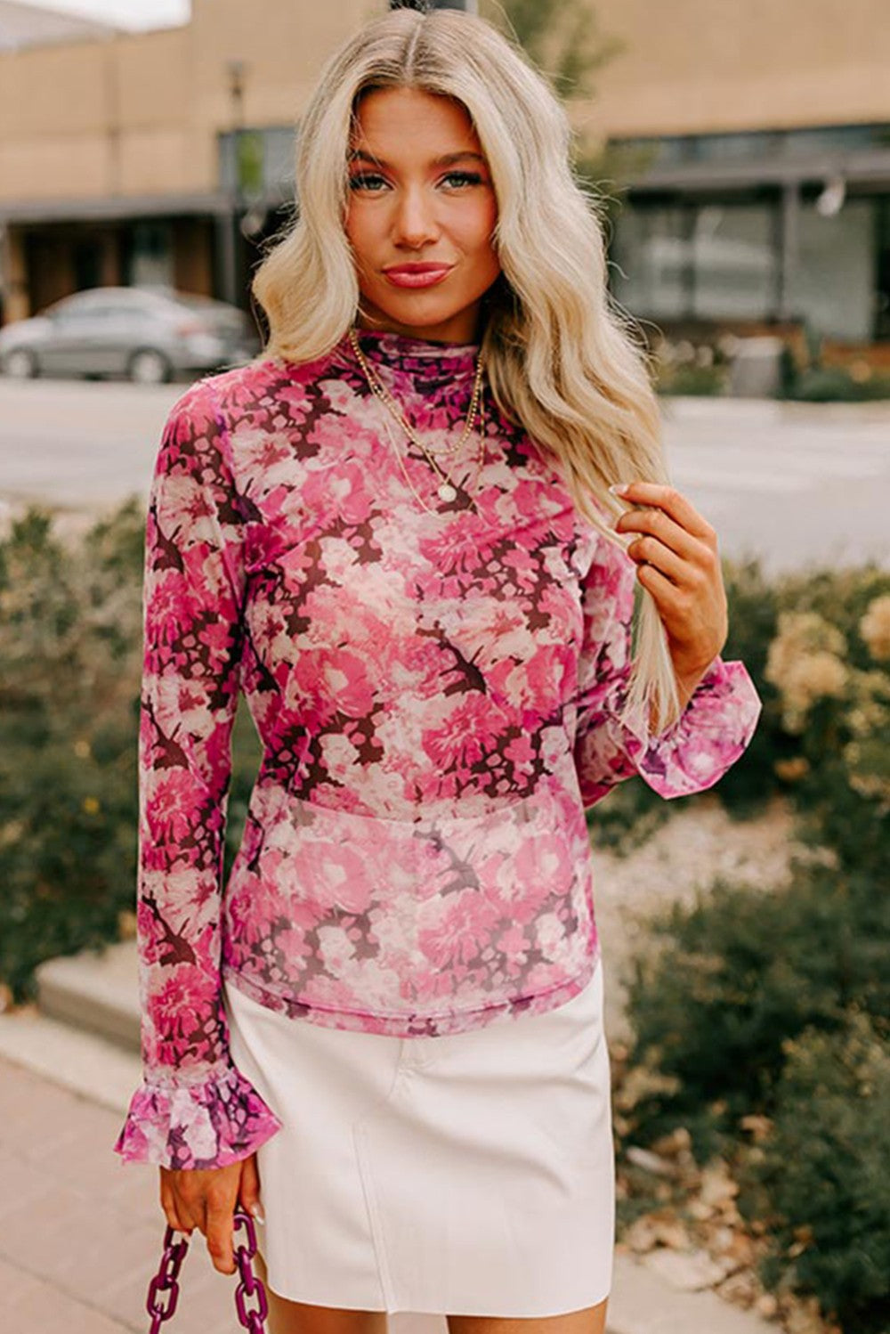Floral Mesh Top|1909