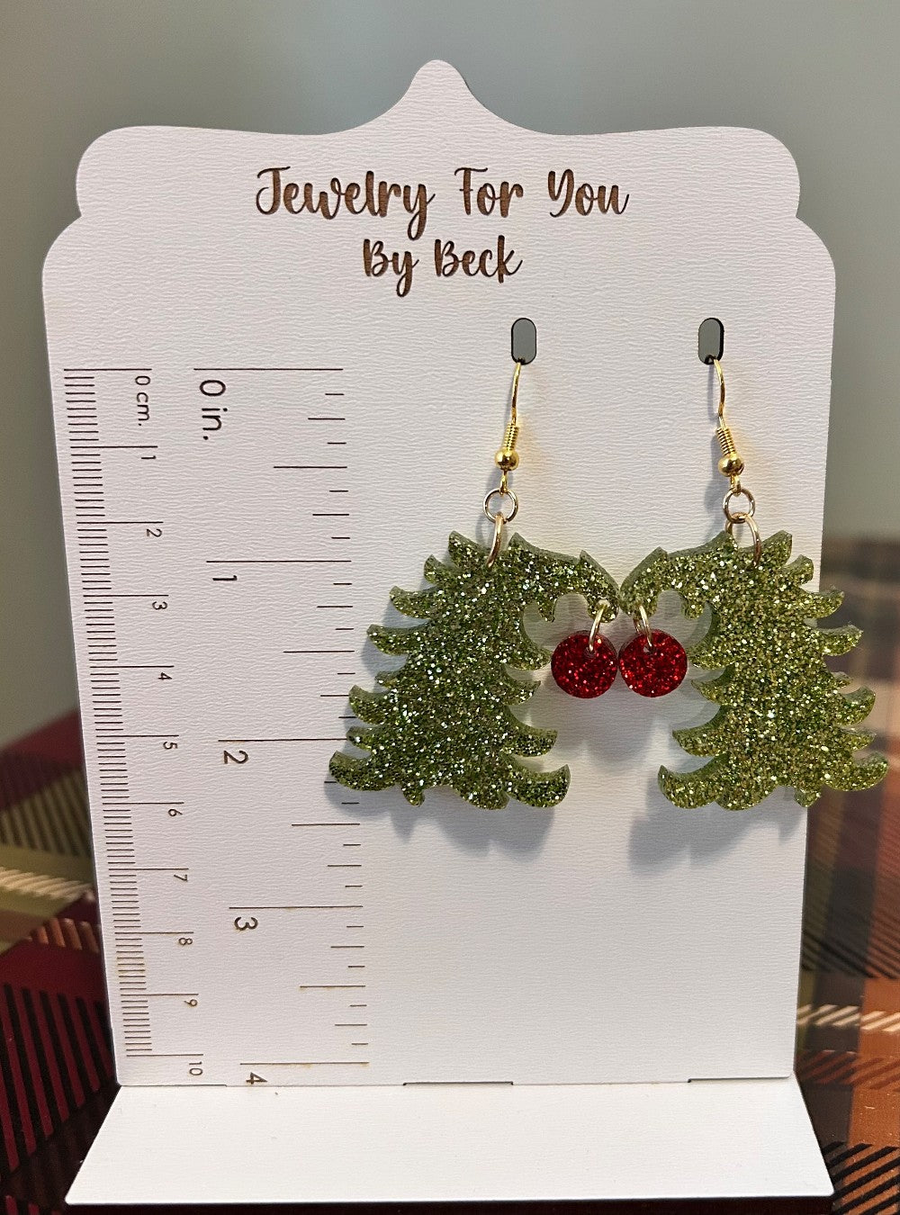 Whimsical Nostalgic Bent Over Christmas Tree Earrings-Hypoallergenic and Nickel Free|3752