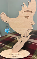 Blue and White Snowflake Dangle Earrings-Hypoallergenic and Nickel Free|3972