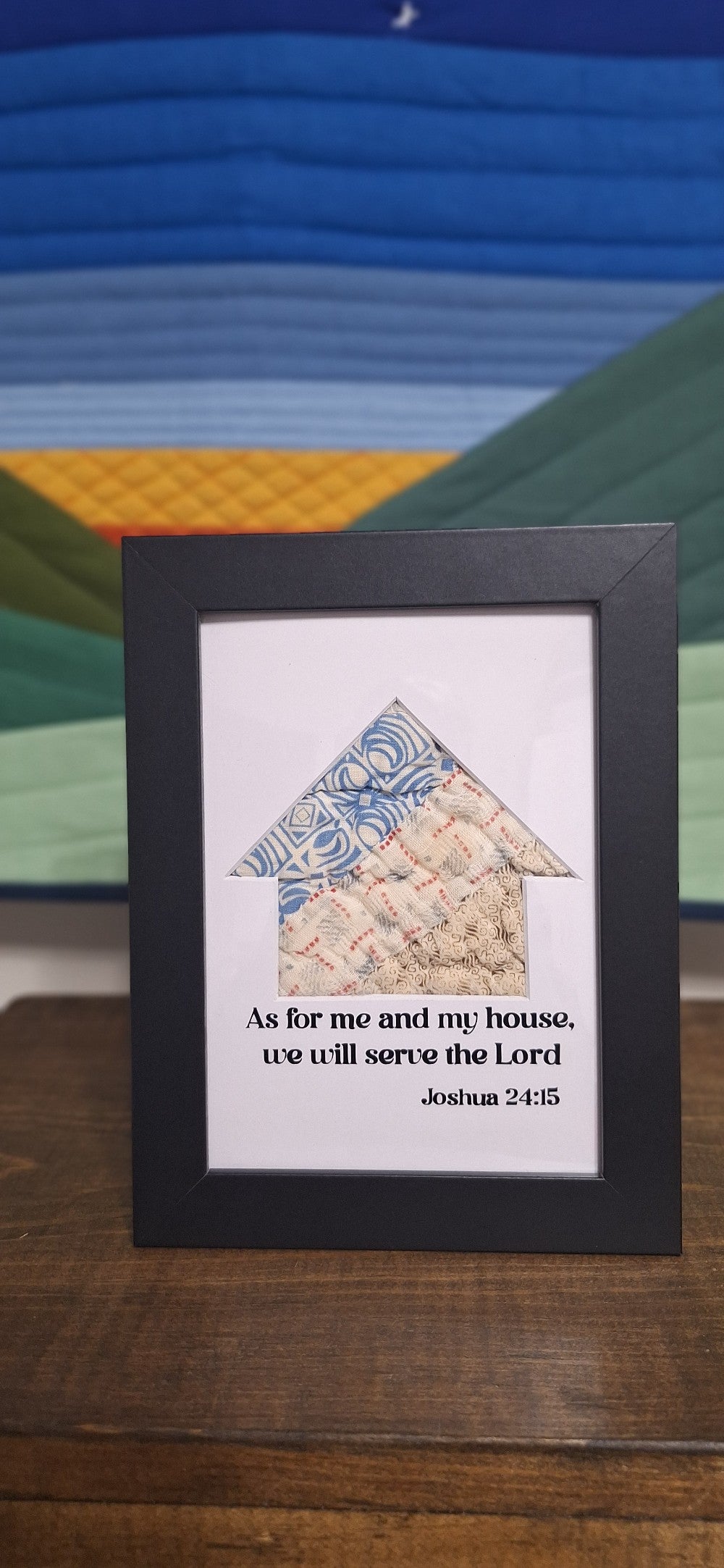 Matted vintage frame "As for me and my house" 5x7 frame not included|3198