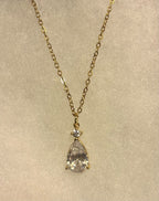 Elegant Teardrop Pendant Necklace-18” Tarnish Resistant Stainless Steel ChainSteel|3876