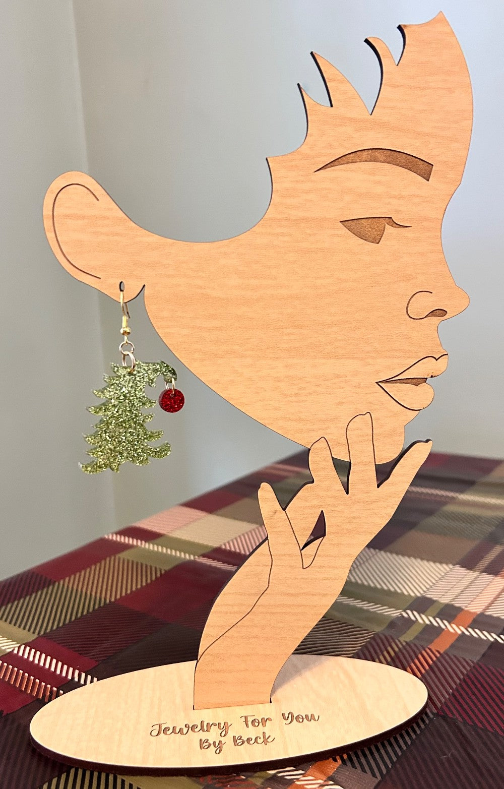 Whimsical Nostalgic Bent Over Christmas Tree Earrings-Hypoallergenic and Nickel Free|3750