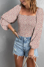 Apricot Smocked Top|2046