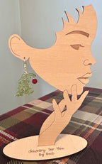 Whimsical Nostalgic Bent Over Christmas Tree Earrings-Hypoallergenic and Nickel Free|3749