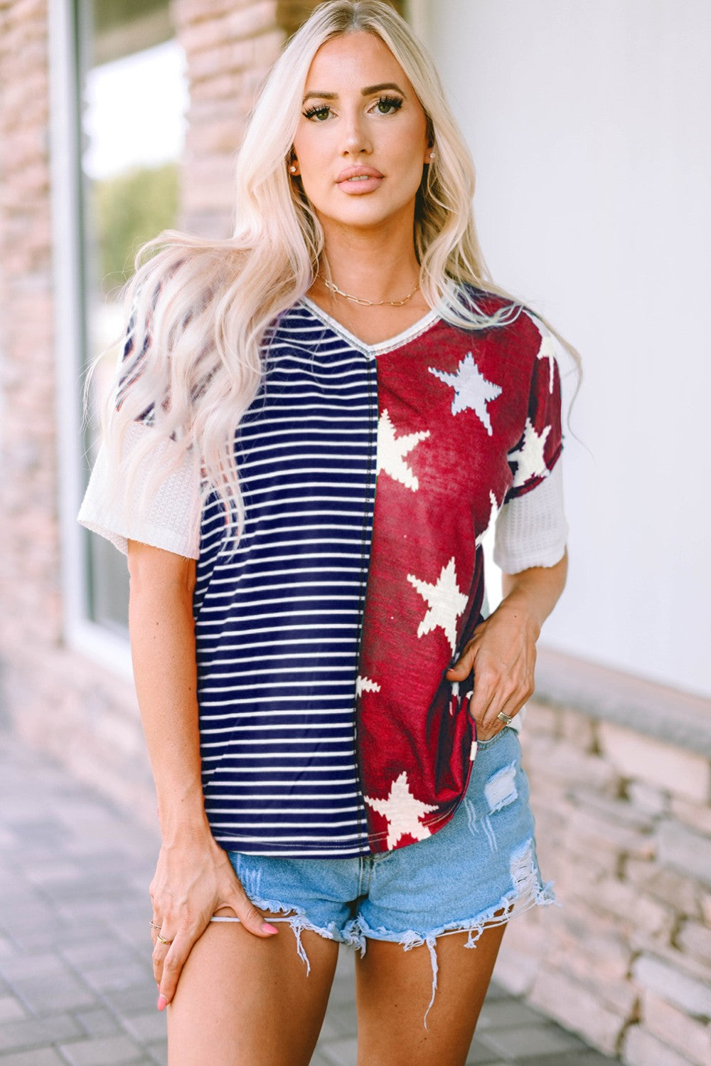 Stars & Stripes Knit Top|2052