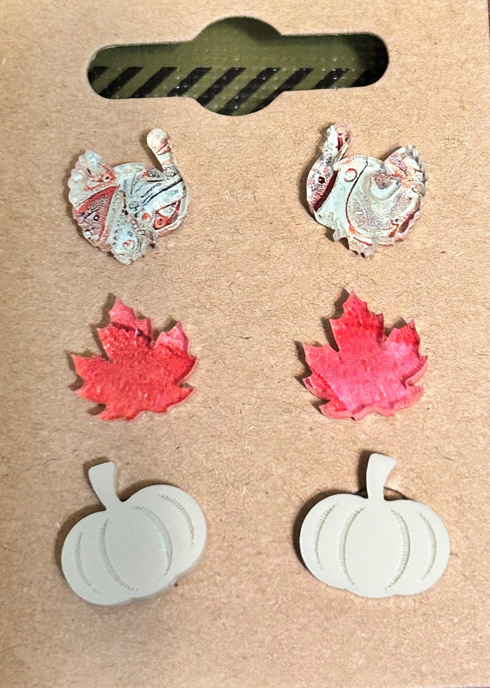 Thanksgiving/Fall Stud Earring Three Pack-Hypoallergenic and Nickel Free|3848
