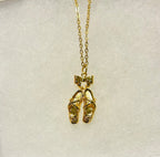 Ballet Slippers Pendant Necklace-18” Tarnish Resistant Stainless Steel Chain|3866