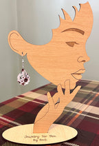 Pine Cone and Cream Flower Scalloped Earrings-Hypoallergenic and Nickel Free|3791