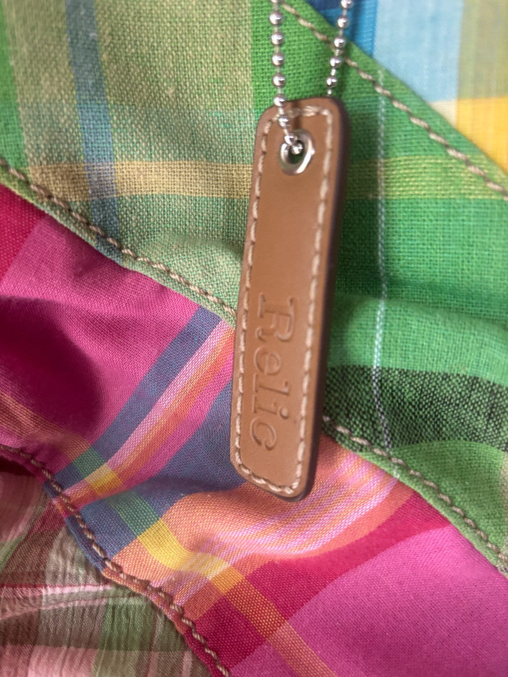 Relic Patchwork Bag w/Bamboo Handles  SDH|2923