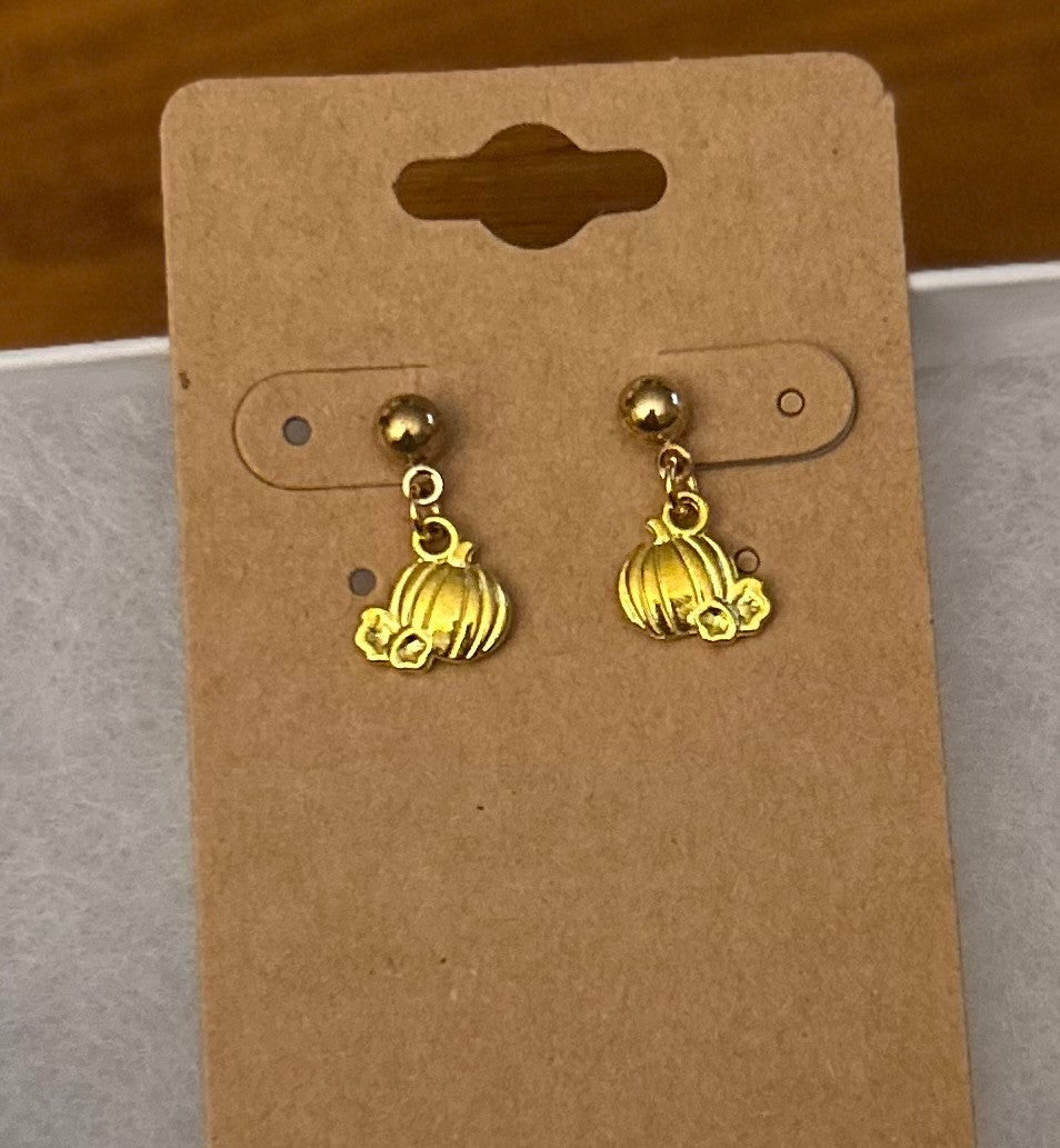 Little Pumpkin Patch Earrings ~ Hypoallergenic & Nickel Free|952