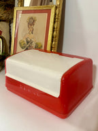 Red MCM Lustro Ware Bread Box SDH|3071
