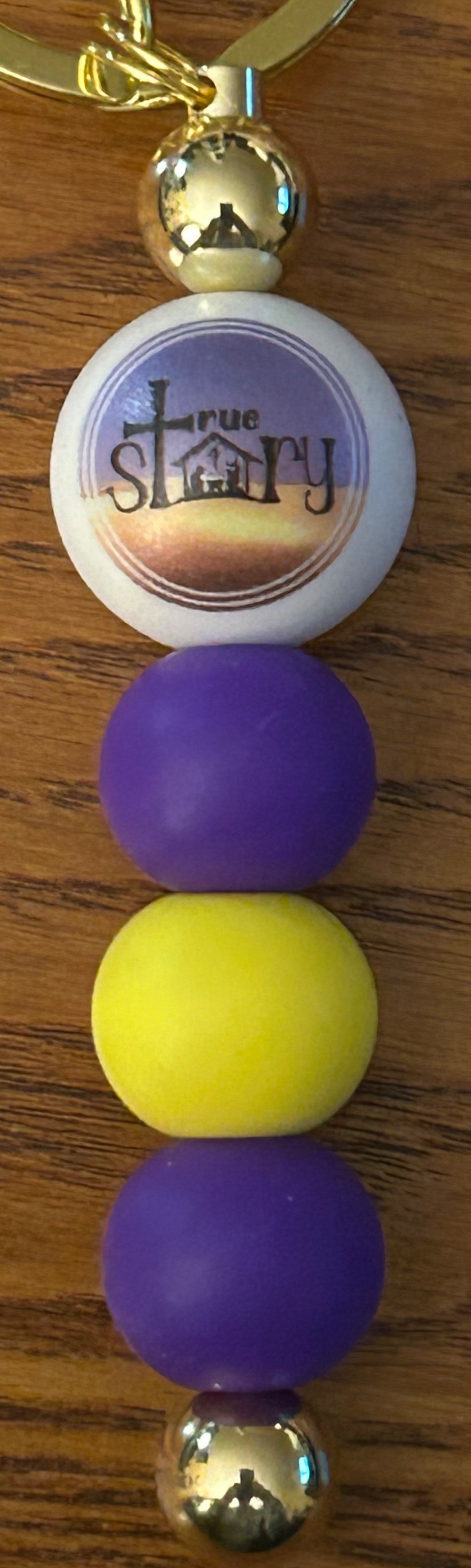 True Story Nativity Keychain ~ Handmade Beaded Keychain|1479