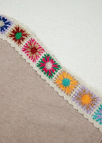 Granny Square Trimmed Top|3032