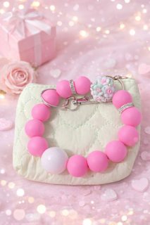 Beaded Wristlet Keychain w/coin purse -DBC|2347