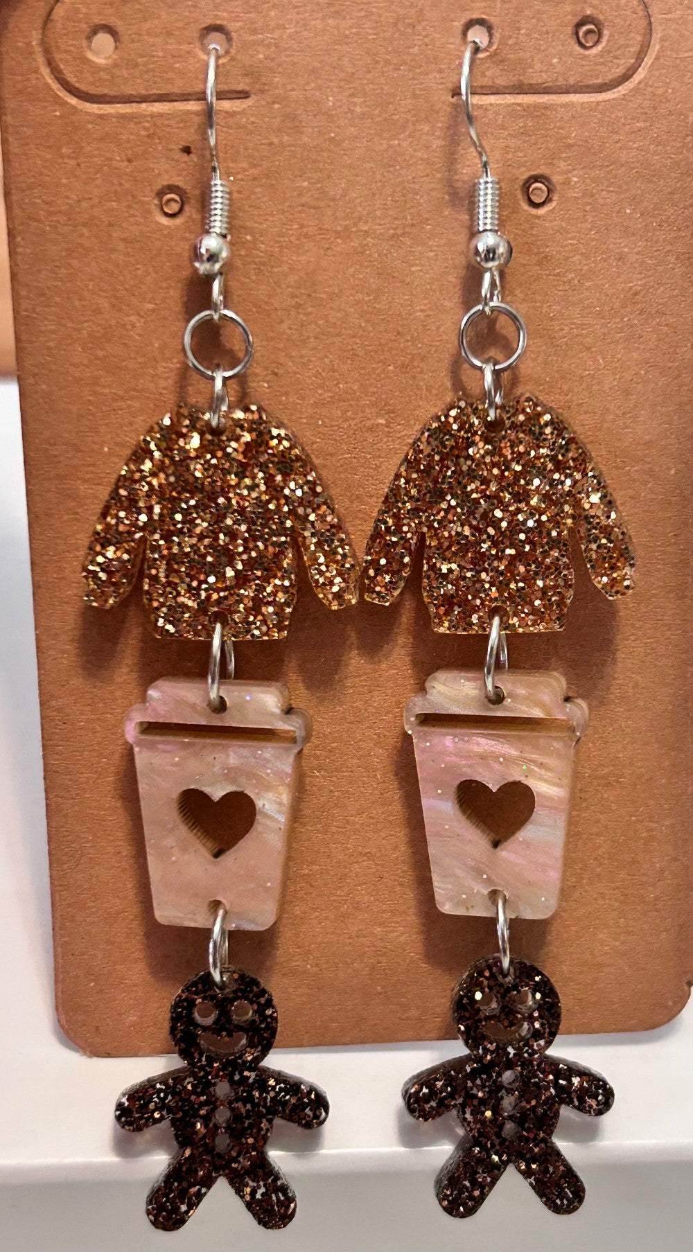 Sweaters and Coffee Dangle Earrings|3658