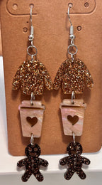 Sweaters and Coffee Dangle Earrings|3658