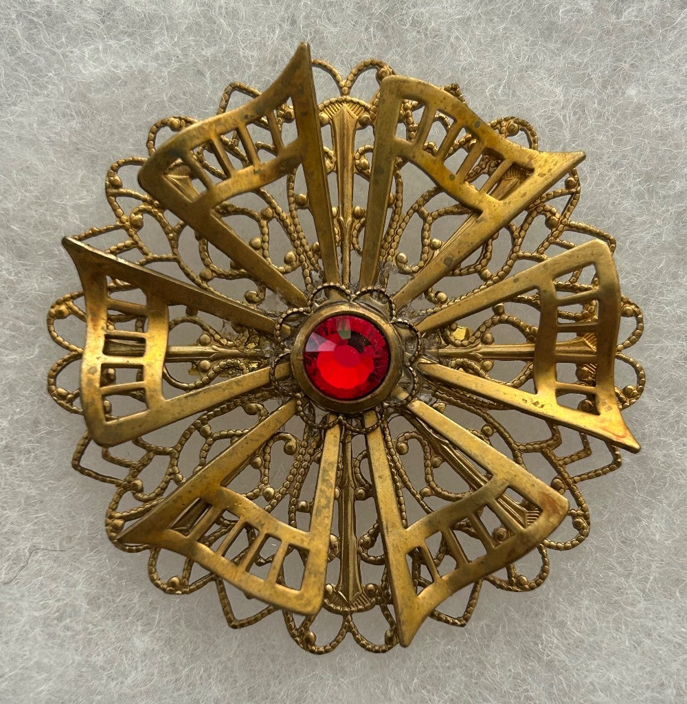 Vintage Pinwheel Brooch-Round|806