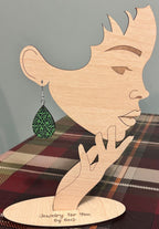 Teardrop Shamrock Celtic Knot Earrings-Lightweight Wood-Hypoallergenic and Nickel Free|3947