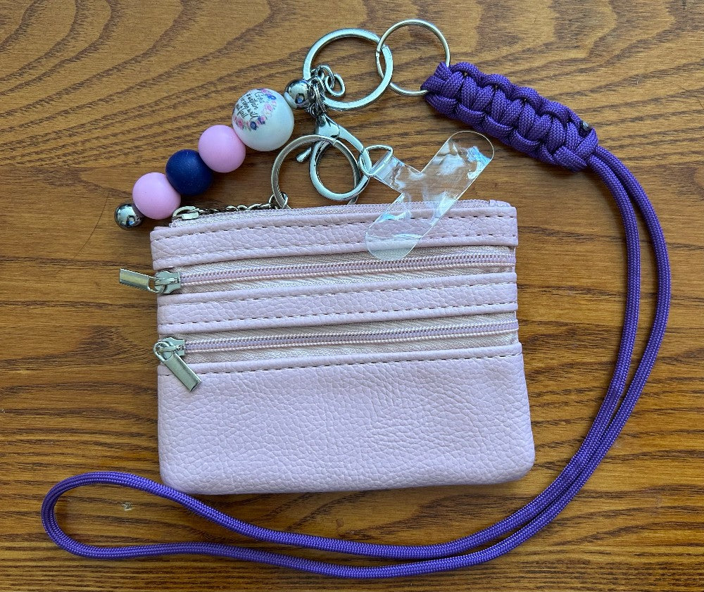 Jack of All Trades Lanyard ~ Purple Lanyard ~ Pink Mini Wallet ~ God Is Within Her Keychain ~ Phone Case Tab|1281