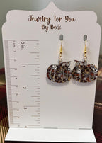 Colors of Fall Floral Pumpkin Earrings-Hypoallergenic and Nickel Free|3722