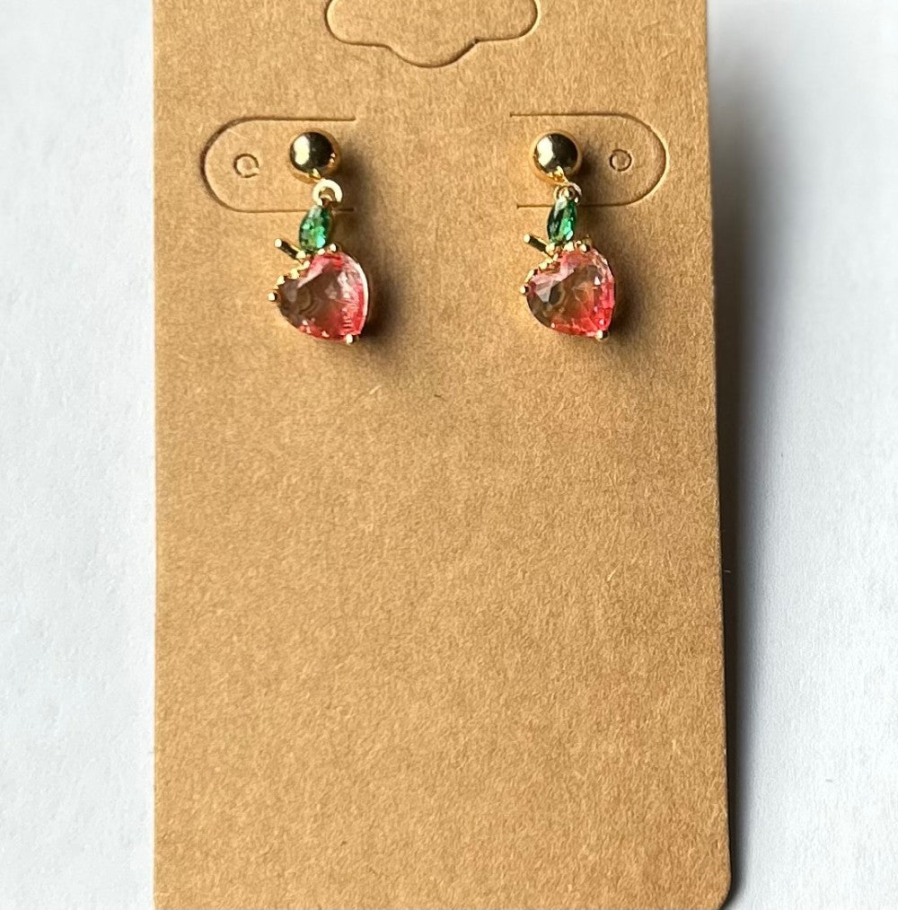 Delicate Peach Earrings ~ Hypoallergenic and Nickel Free|1528