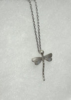 Dragonfly Pendant Necklace-Silver Tone 18” Tarnish Resistant Stainless Steel Chain|3980