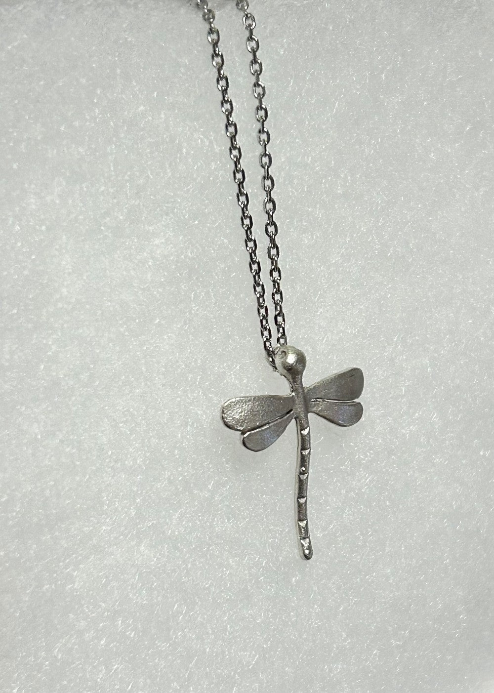 Dragonfly Pendant Necklace-Silver Tone 18” Tarnish Resistant Stainless Steel Chain|3980