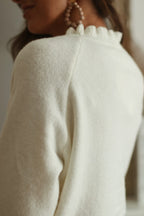 Frill Trim Knit Pullover|2038